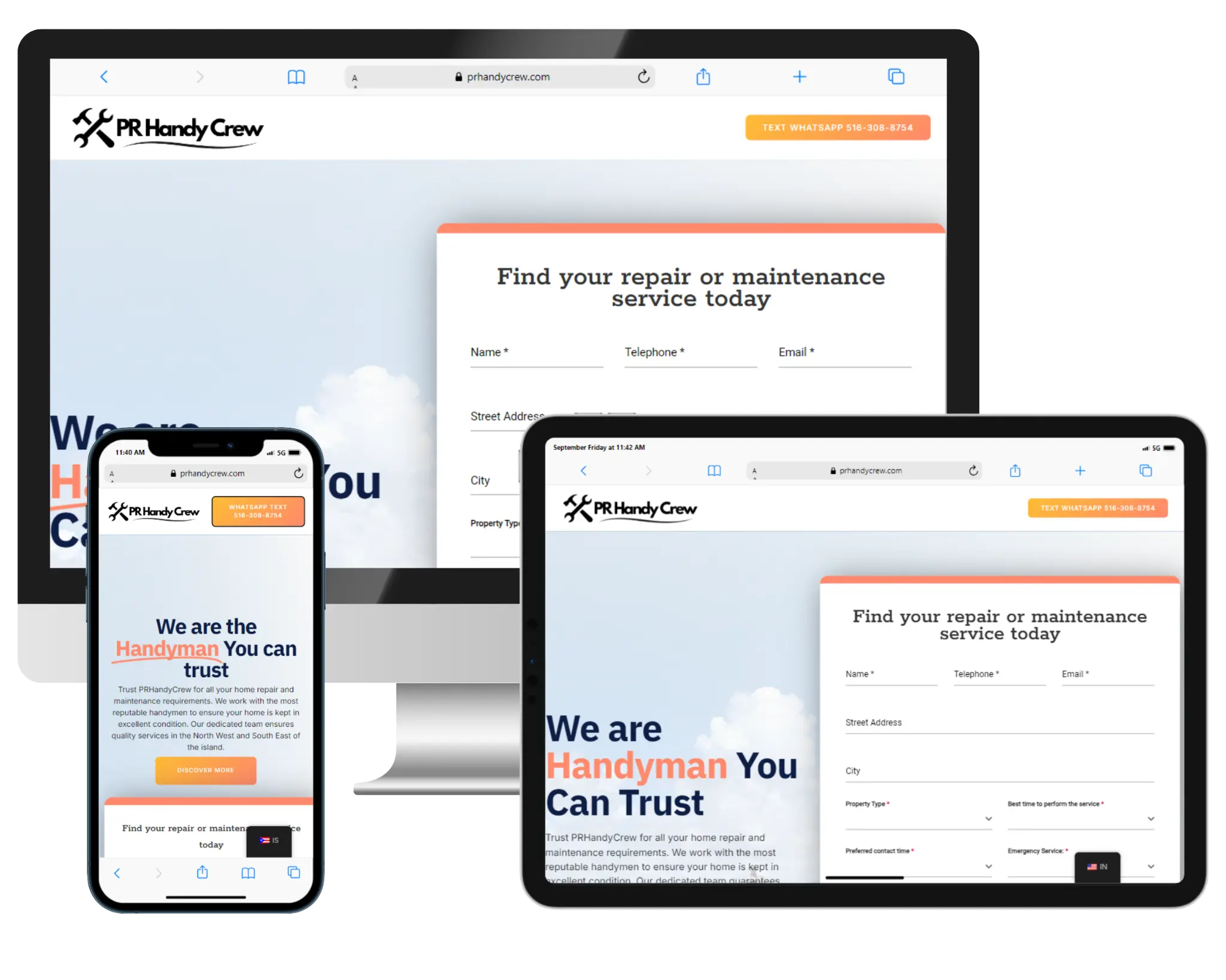 PR Handy Crew website screenshot